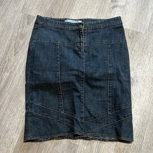 Diane Von Furstenberg Jason Indigo Denim Skirt